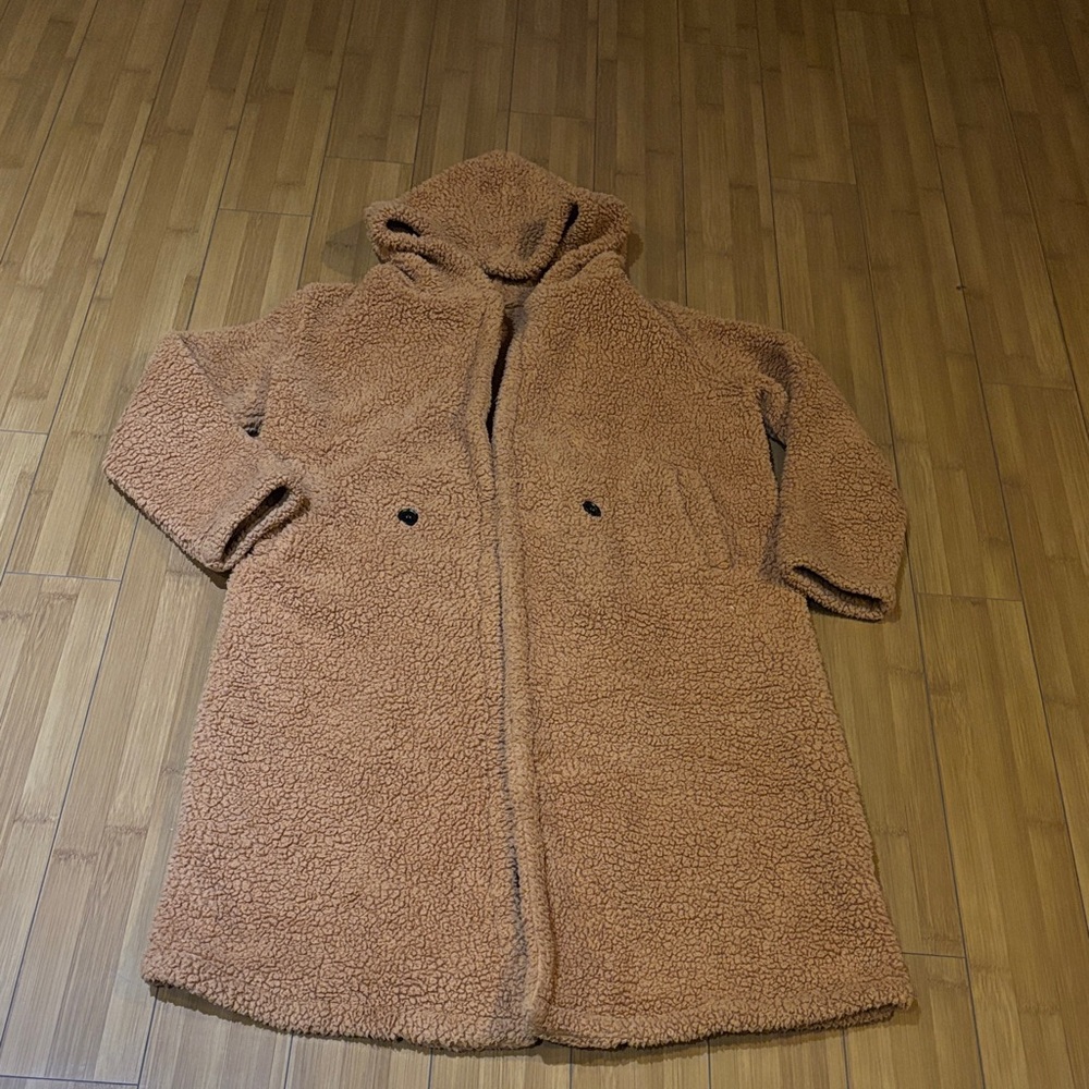 SHEIN Warm Brown Sherpa Jacket
